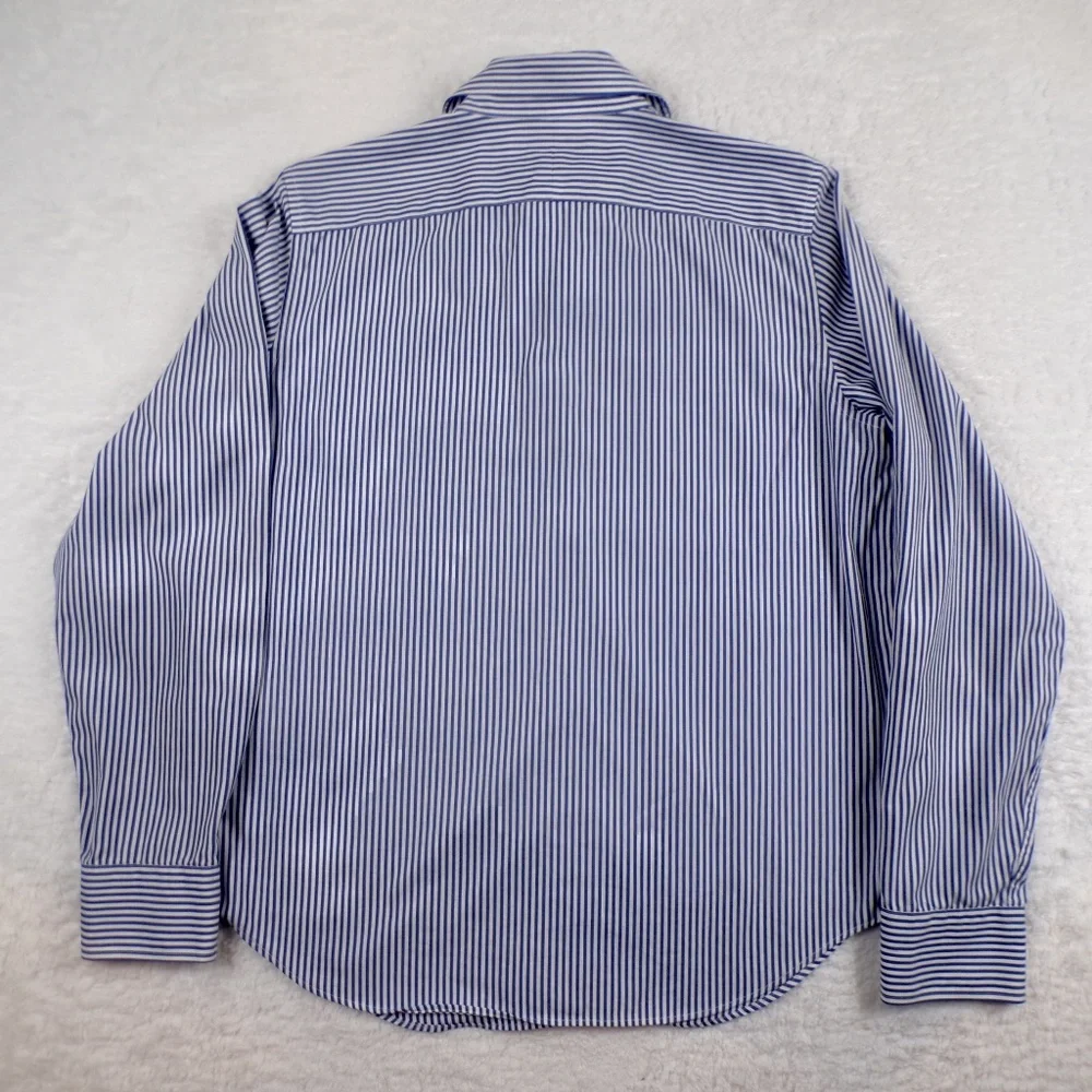 Lauren Ralph Lauren Men's Blue/White Striped Dress Shirt Size Medium - Picture 8 of 8
